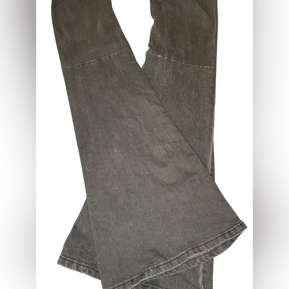 Newbury Kustom Flare Pull On Black Jeans Women’s M Stretch Boho Indie 70s Hippie - Picture 7 of 9